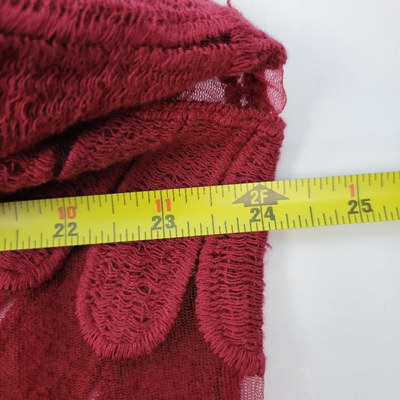 Chicos Womens Cardigan Size L/XL Floral Lace Open Front Crochet Fringe Hem - Picture 7 of 12